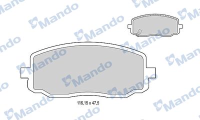 Колодки тормозные дисковые Mando MBF015216