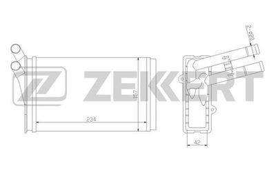 Радиатор отопителя Zekkert MK5009