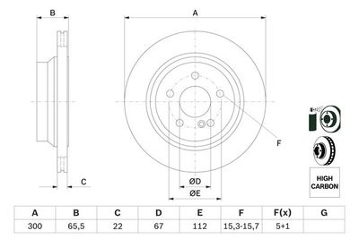 Диск тормозной задний BOSCH 0986479042