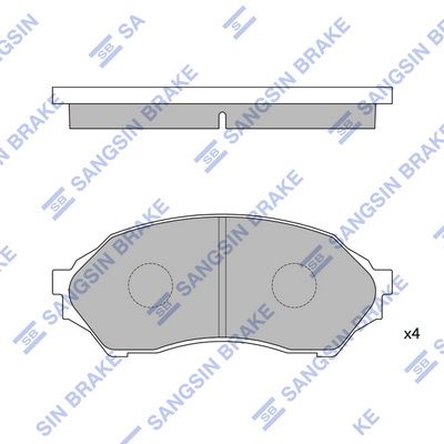 Колодки тормозные дисковые SANGSIN SP1227