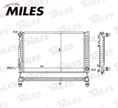Радиатор Miles ACRM372