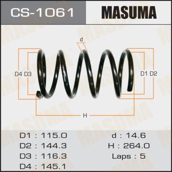 Пружина задняя Masuma CS1061