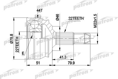 ШРУС наружный комплект PATRON PCV1227