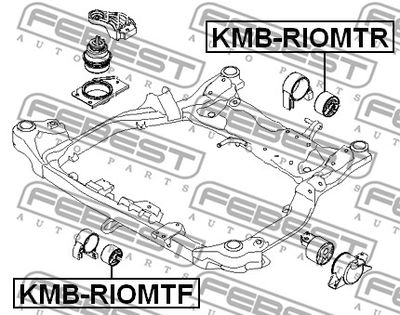 Сайлентблок передней подушки двигателя FEBEST KMBRIOMTF