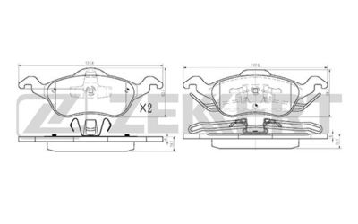 Колодки тормозные дисковые передние Zekkert BS1661