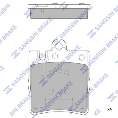 Колодки тормозные задние SANGSIN SP1089A