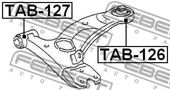Сайлентблок рычага переднего задний FEBEST TAB126