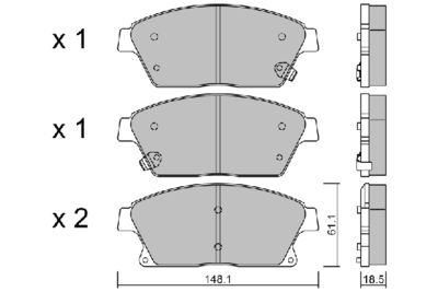Колодки тормозные передние PMC PKC028