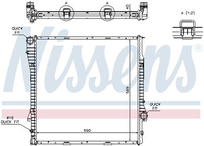 Радиатор системы охлаждения NISSENS 60787A