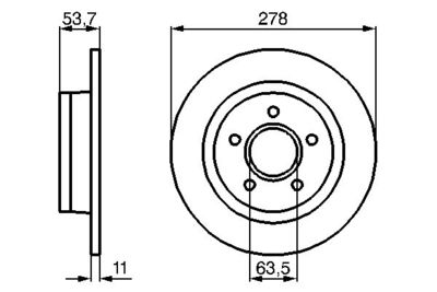 Диск тормозной BOSCH 0986479070