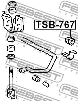 Втулка стабилизатора заднего FEBEST TSB767