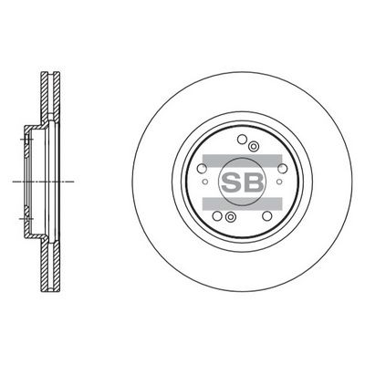 Диск тормозной передний вентилируемый SANGSIN SD4112