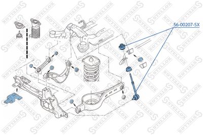 Тяга стабилизатора заднего STELLOX 5600207SX