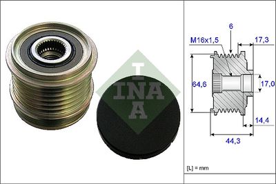 Шкив генератора INA 535013010