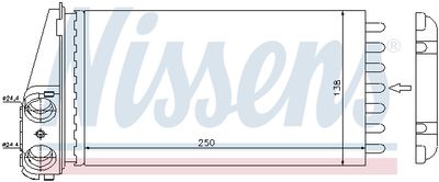Радиатор отопителя NISSENS 72945