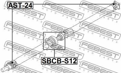 Подшипник подвесной вала карданного FEBEST SBCBS12