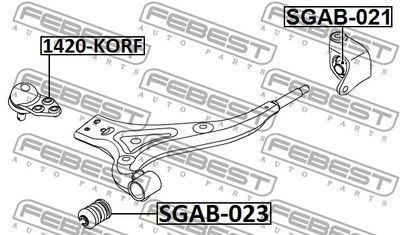 Опора шаровая переднего рычага FEBEST 1420KORF