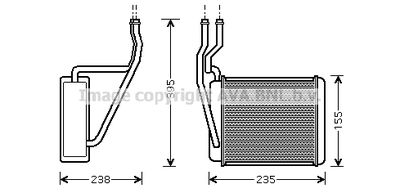 Радиатор отопителя AVA FD6329