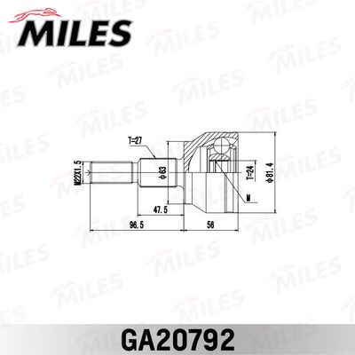 ШРУС наружный Miles GA20792