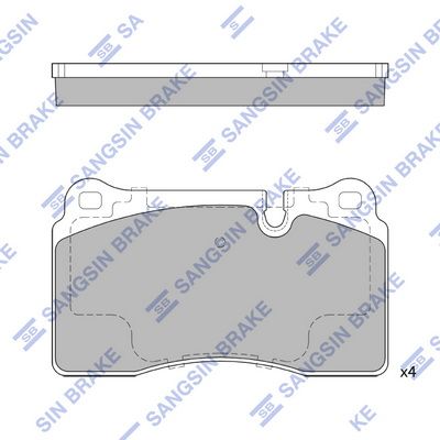 Колодки тормозные передние SANGSIN SP2235