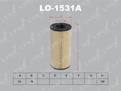 Фильтр масляный LYNXauto LO1531A