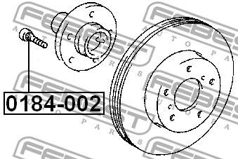 Шпилька колесная FEBEST 0184002