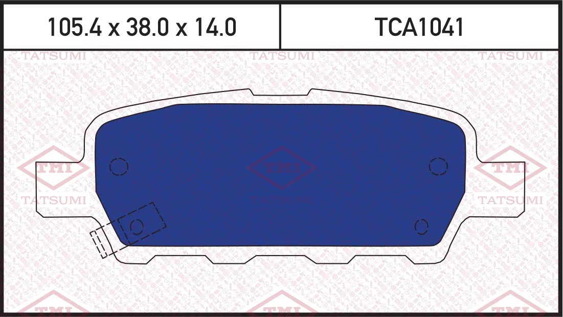 Колодки тормозные дисковые задние TATSUMI TCA1041