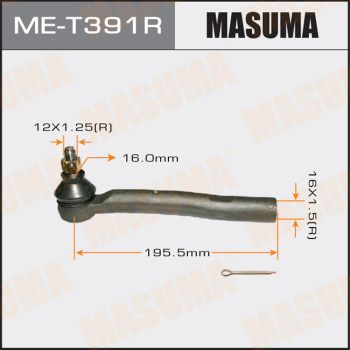 Наконечник рулевой тяги Masuma MET391R