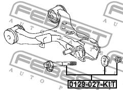 Болт с эксцентриком ремкомплект FEBEST 0129027KIT