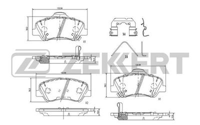 Колодки тормозные дисковые передние Zekkert BS1187