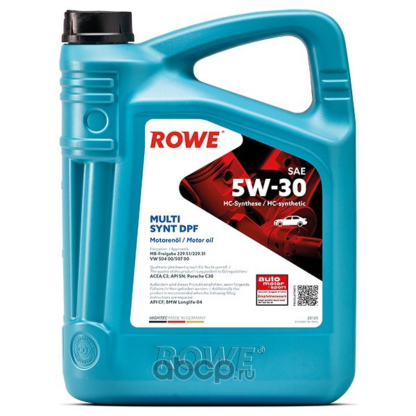 Масло моторное ROWE 20125004099