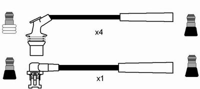 Комплект проводов высоковольтных NGK 8493