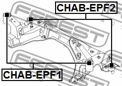 Сайлентблок FEBEST CHABEPF1