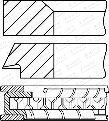 Кольца поршневые комплект Hyundai/Kia 230402B600