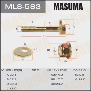 Болт-эксцентрик Masuma MLS583