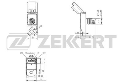 Датчик давления воздуха Zekkert SE1028