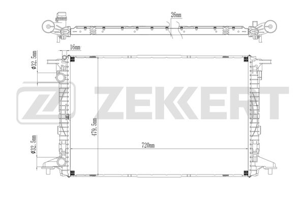Радиатор охлаждения двигателя Zekkert MK1499
