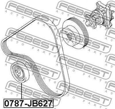 Ролик натяжения ремня кондиционера FEBEST 0787JB627