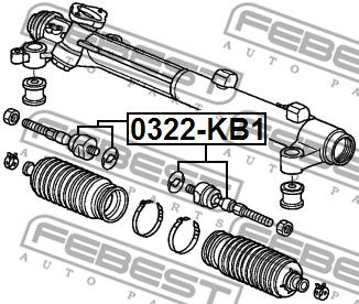 Тяга рулевая FEBEST 0322KB1
