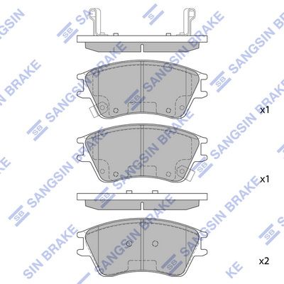 Колодки тормозные дисковые SANGSIN SP1147