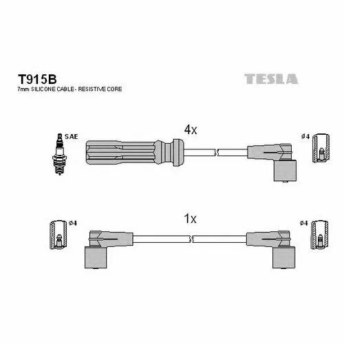 Провода зажигания TESLA T915B