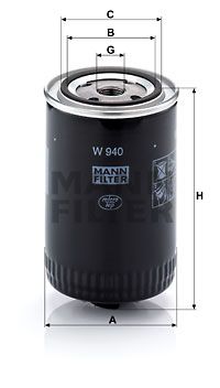 Фильтр масляный MANN-FILTER W940