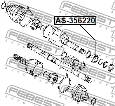Подшипник привода FEBEST AS356220