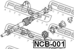 Подшипник подвесной вала карданного FEBEST NCB001