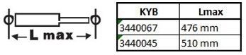 Амортизатор задний газовый KYB 3440045
