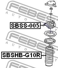 Опора амортизатора заднего FEBEST SBSS005