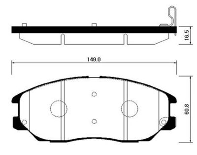 Колодки тормозные дисковые передние HSB HP0016