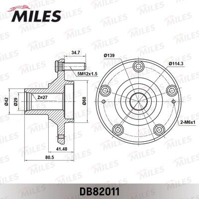 Ступица переднего колеса Miles DB82011
