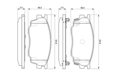 Комплект колодок для дискового тормоза BOSCH 0986494078