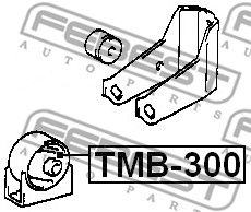 Сайлентблок передней подушки двигателя FEBEST TMB300